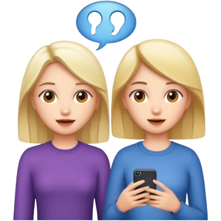 A girl talking to a girl  emoji
