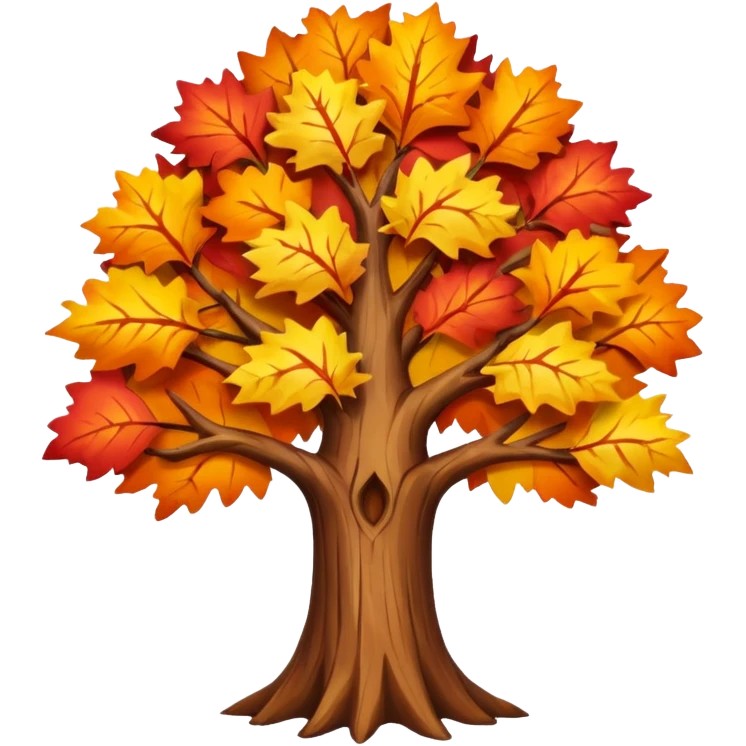 Autumn tree emoji