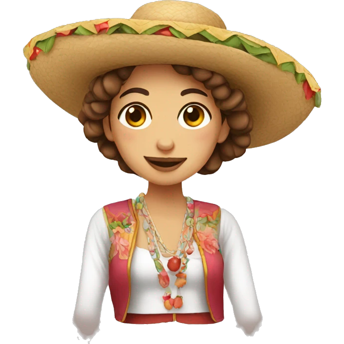 parisian with mexican haat emoji