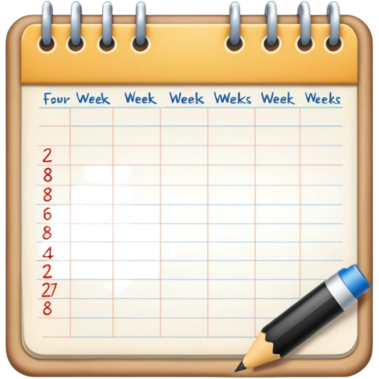 4 weeks emoji