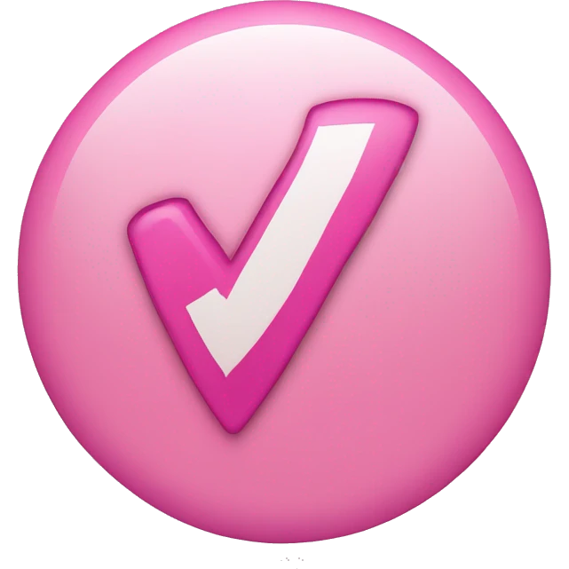 Pink check mark emoji