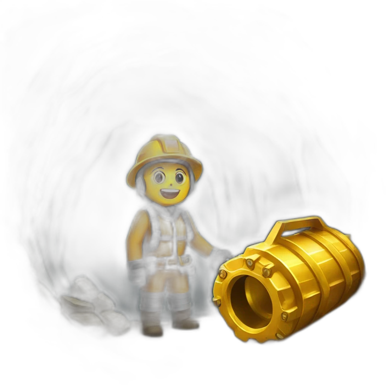 mining gold shaft cave emoji