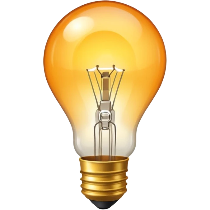 Bright lamp bulb emoji