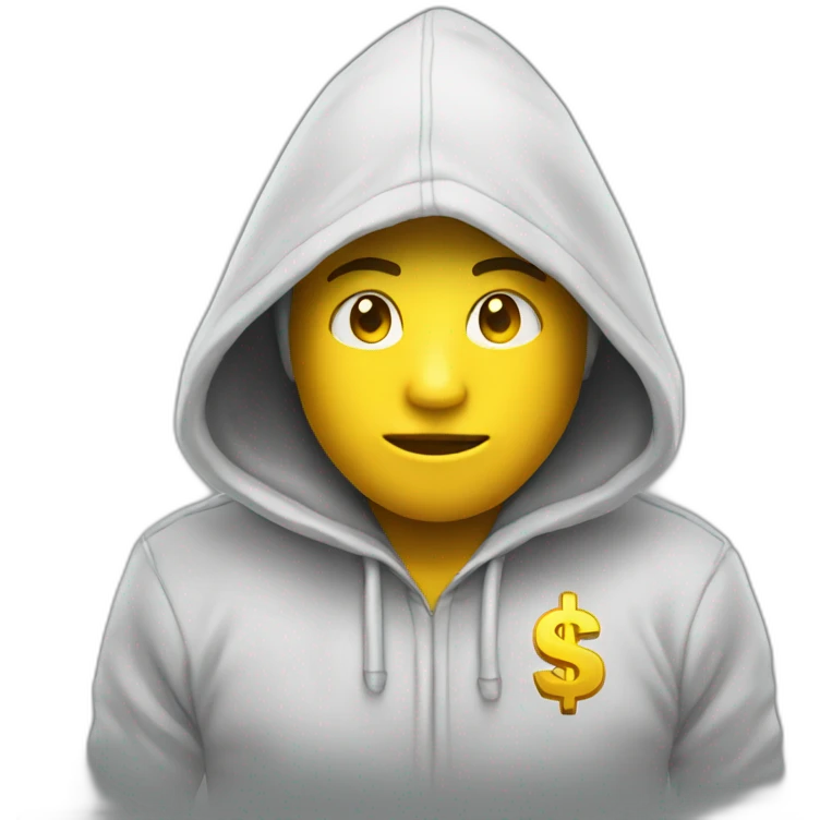 Money with hoodie emoji