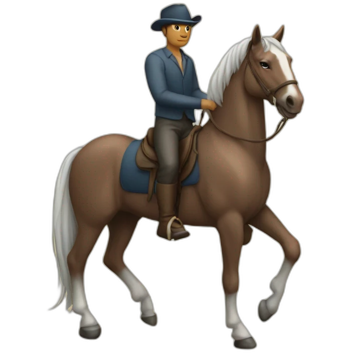 man with horse body instead of legs like the sagittarius zodiac symbol emoji
