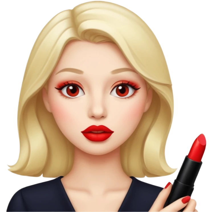woman applying lipstick emoji