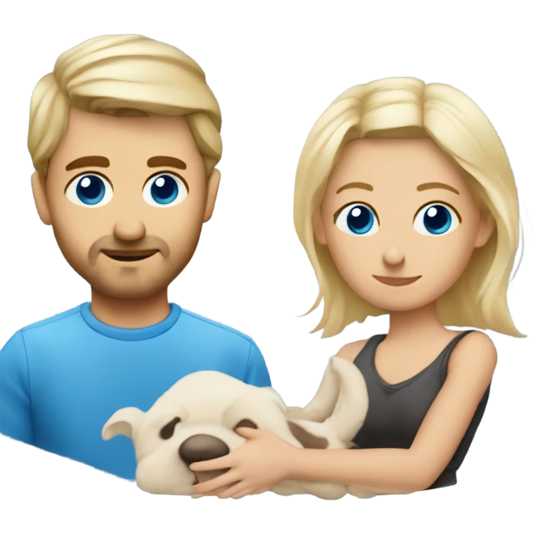 Davide vavala con una bebé rubia y ojos azules  emoji