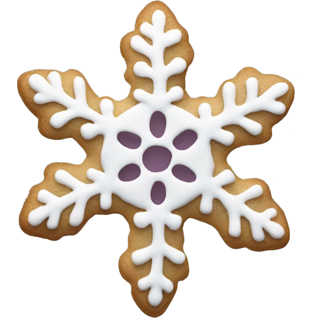 Single sugar snowflake cookie  emoji