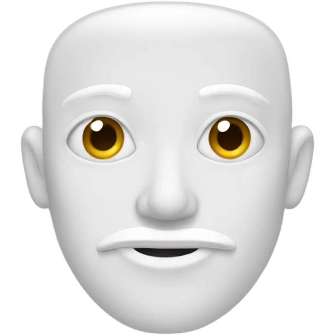 white glue on face emoji