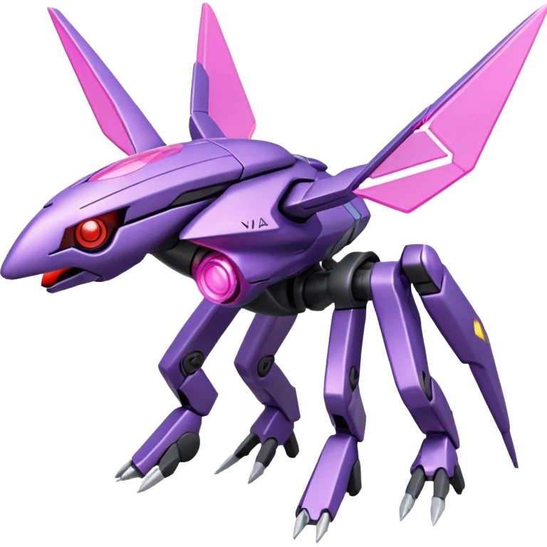 Miraidon-Genesect-Vikavolt-Vibrava-fusion-hybrid-creature, full body emoji