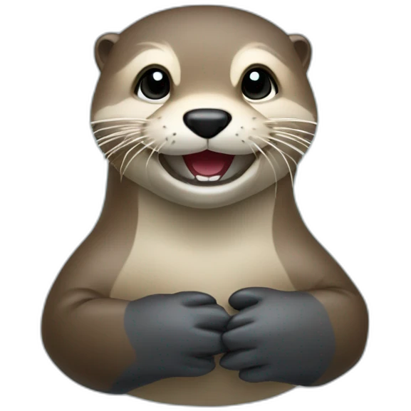 loutre avec équipement de plongée emoji