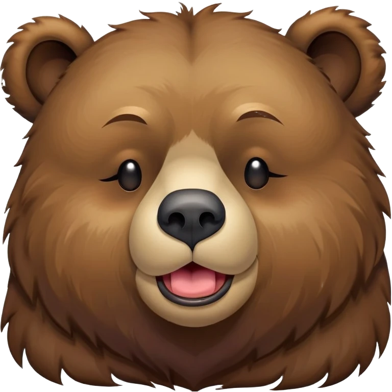 Face of Bear with eyes shut, sleeping, long tongue hanging out one side emoji