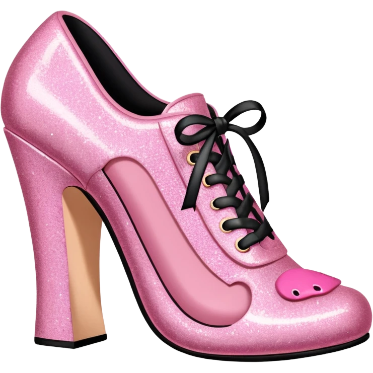 Betsey Johnson style spam meat shoe sculpture  emoji