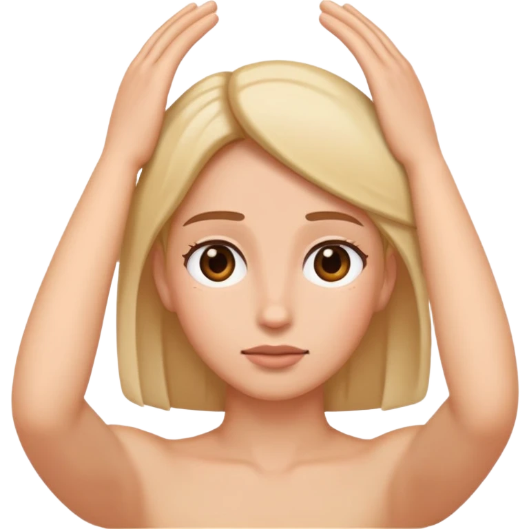 Face put hands on her head emoji