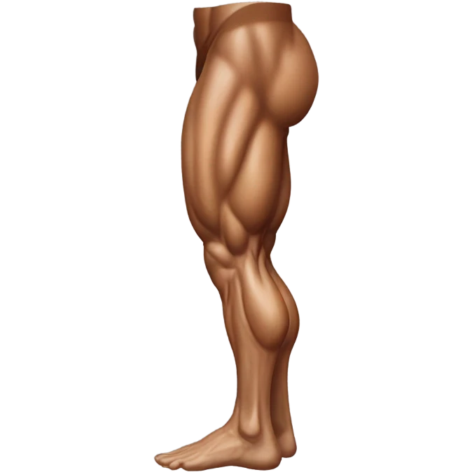 single muscular leg emoji