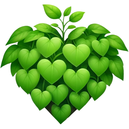 a heart plant emoji