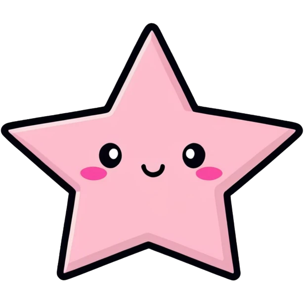 Pink Glitter Star Heart emoji