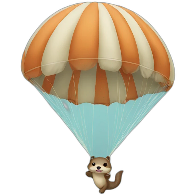 Loutre en parachute emoji