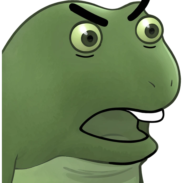 Scared face but funny  emoji