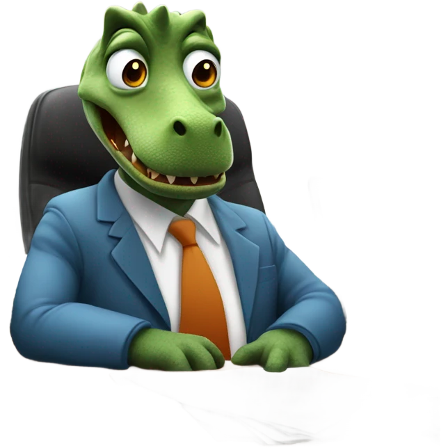 sad office dinosaur emoji