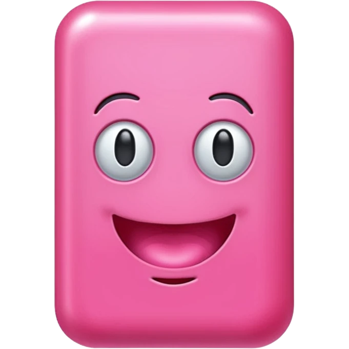 Chicle rosado rectangulo emoji