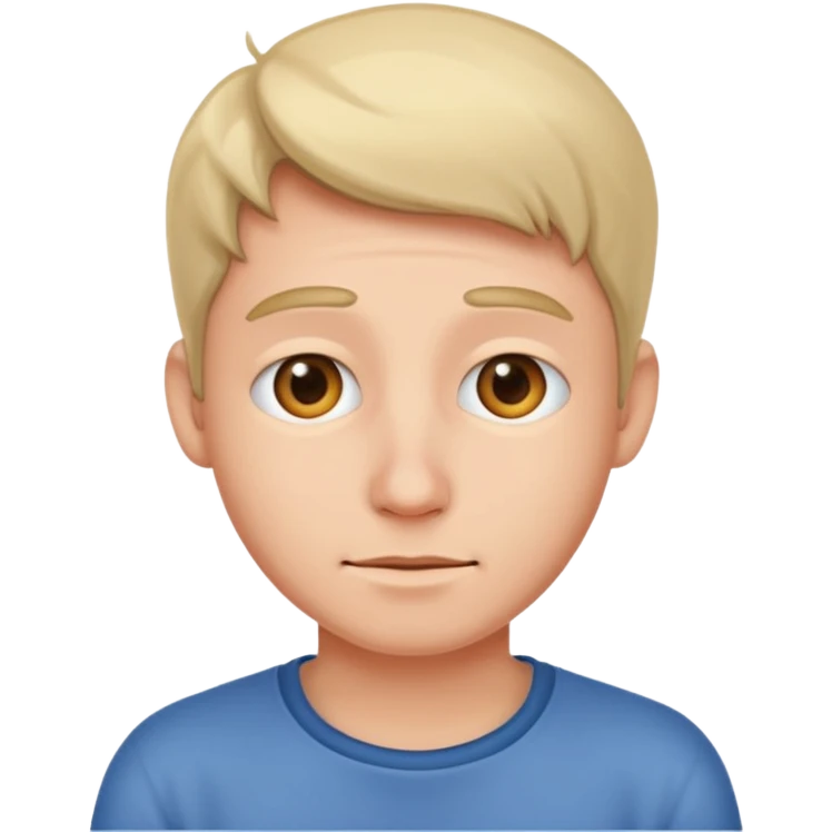 Tête timide homme emoji