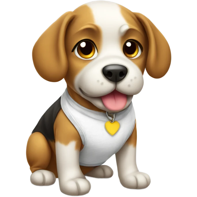 cute doggie with shirt emoji