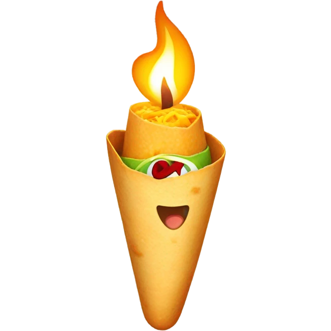 Burrito with a birthday candle emoji