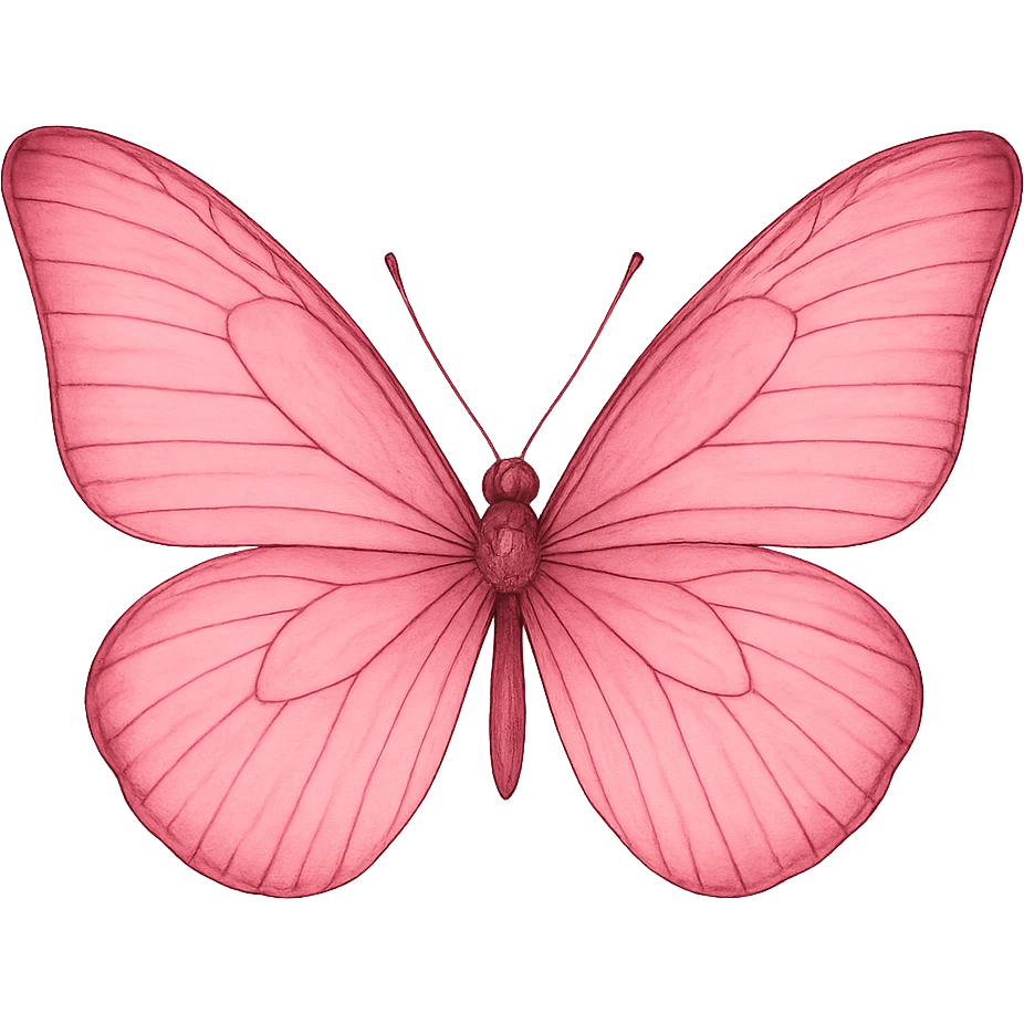 pink butterfly, no background emoji