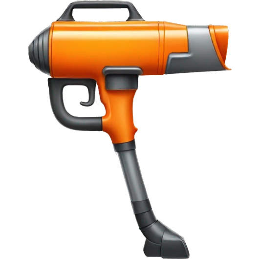 orange vacuum cleaner gun emoji