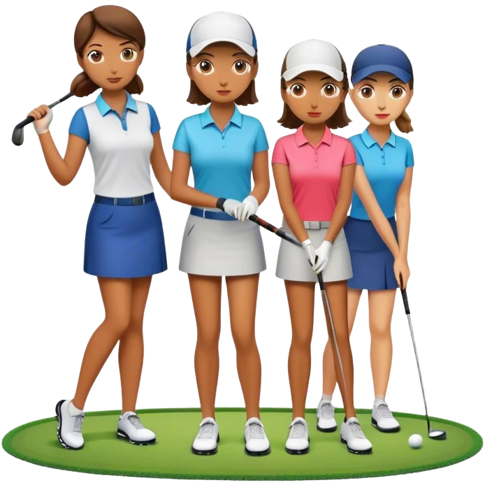 Golf people , female center emoji