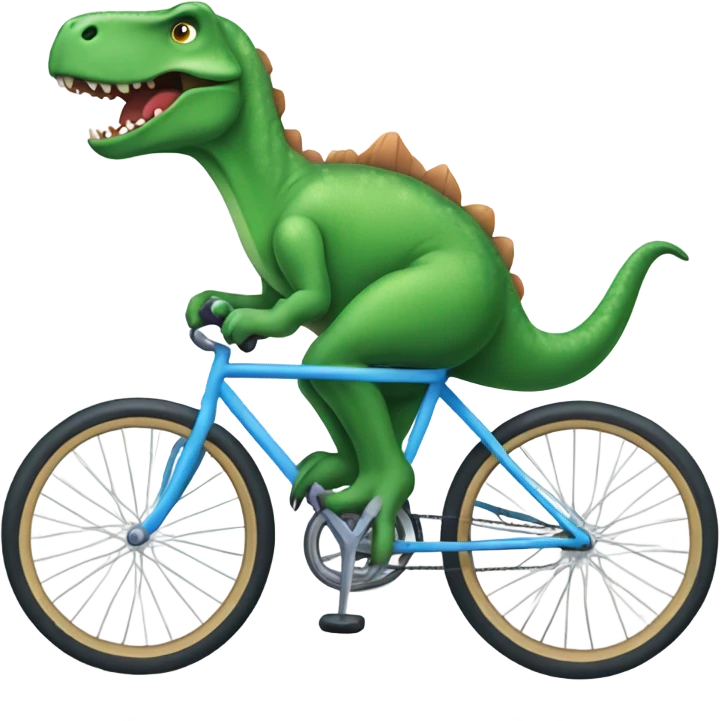 dinosaurio en bicicleta  emoji