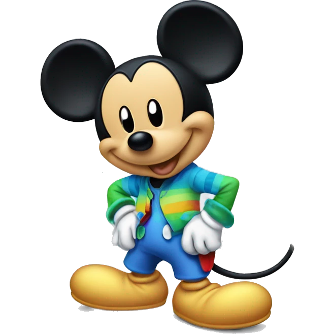 Rainbow Mickey Mouse emoji