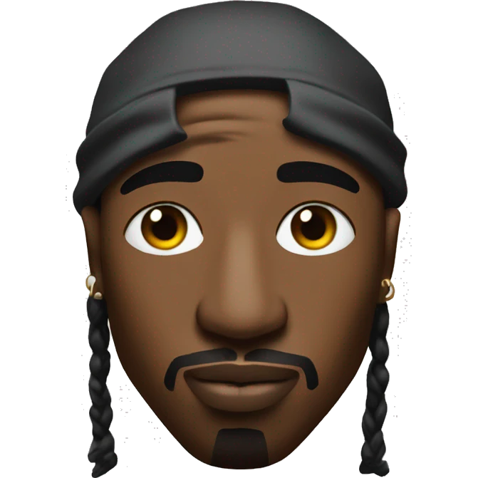 Tupac the rapper posing emoji