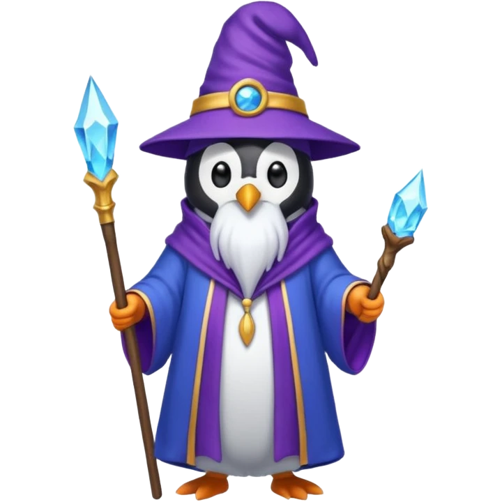 Penguin Wizard emoji
