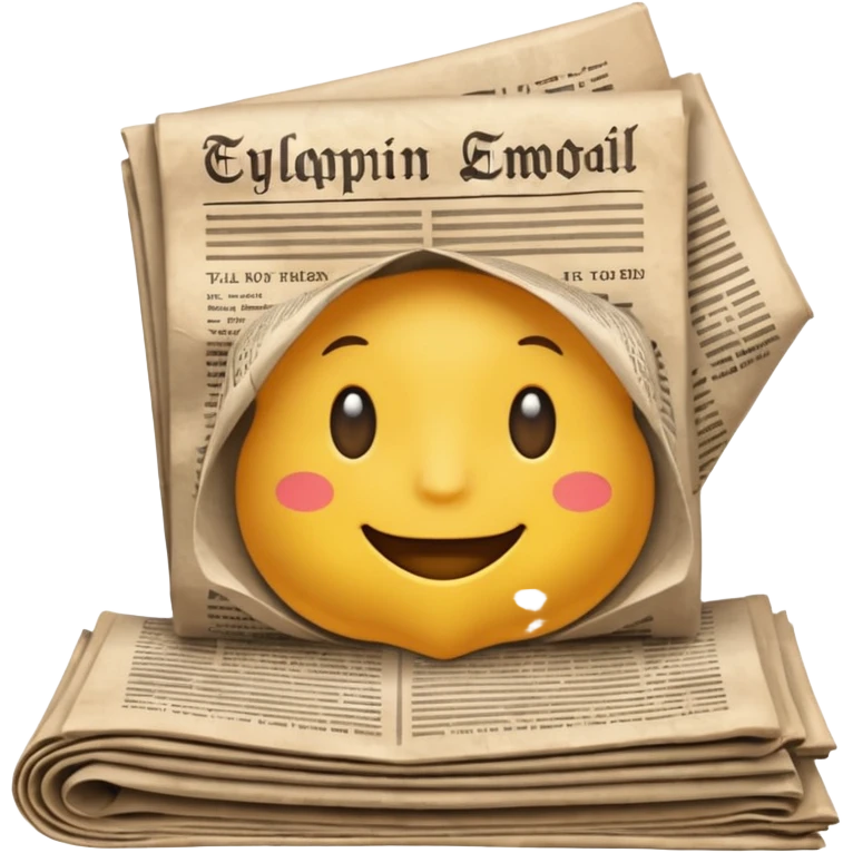Vintage newspaper emoji