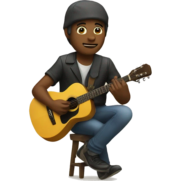 Human playing guitar emoji