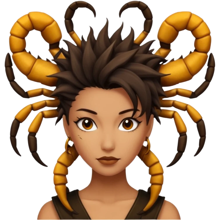 woman with a scorpion-shaped hairstyle emoji