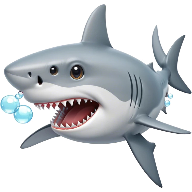 Shark blowing head emoji