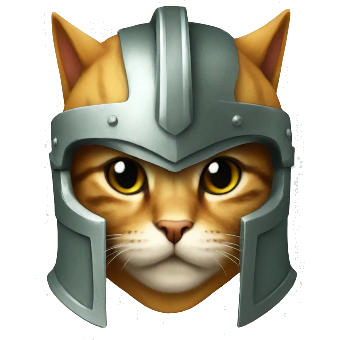 cat in spartan helmet emoji