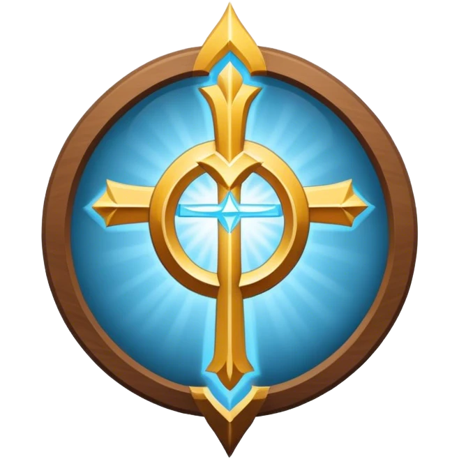 Apostle's emblem with a touch of light blue emoji