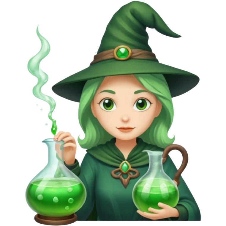green witch cooking potion emoji