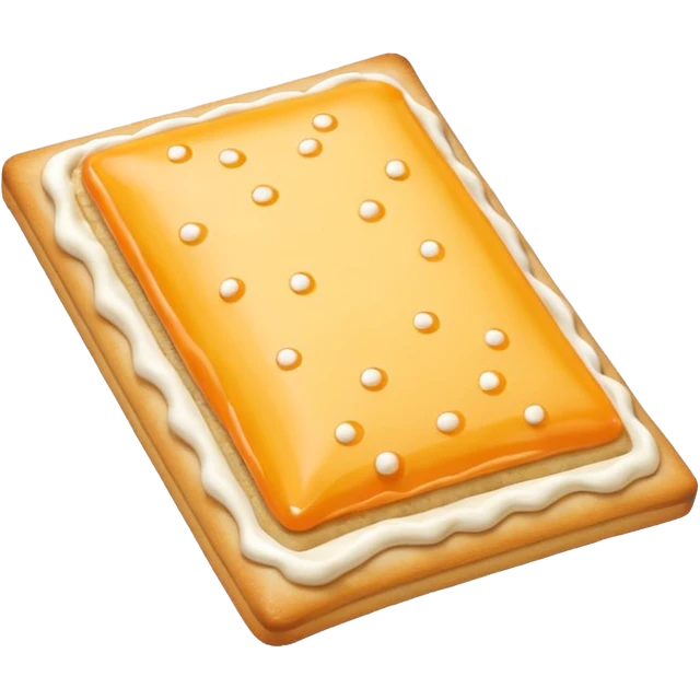 Pop tart with orange icing emoji