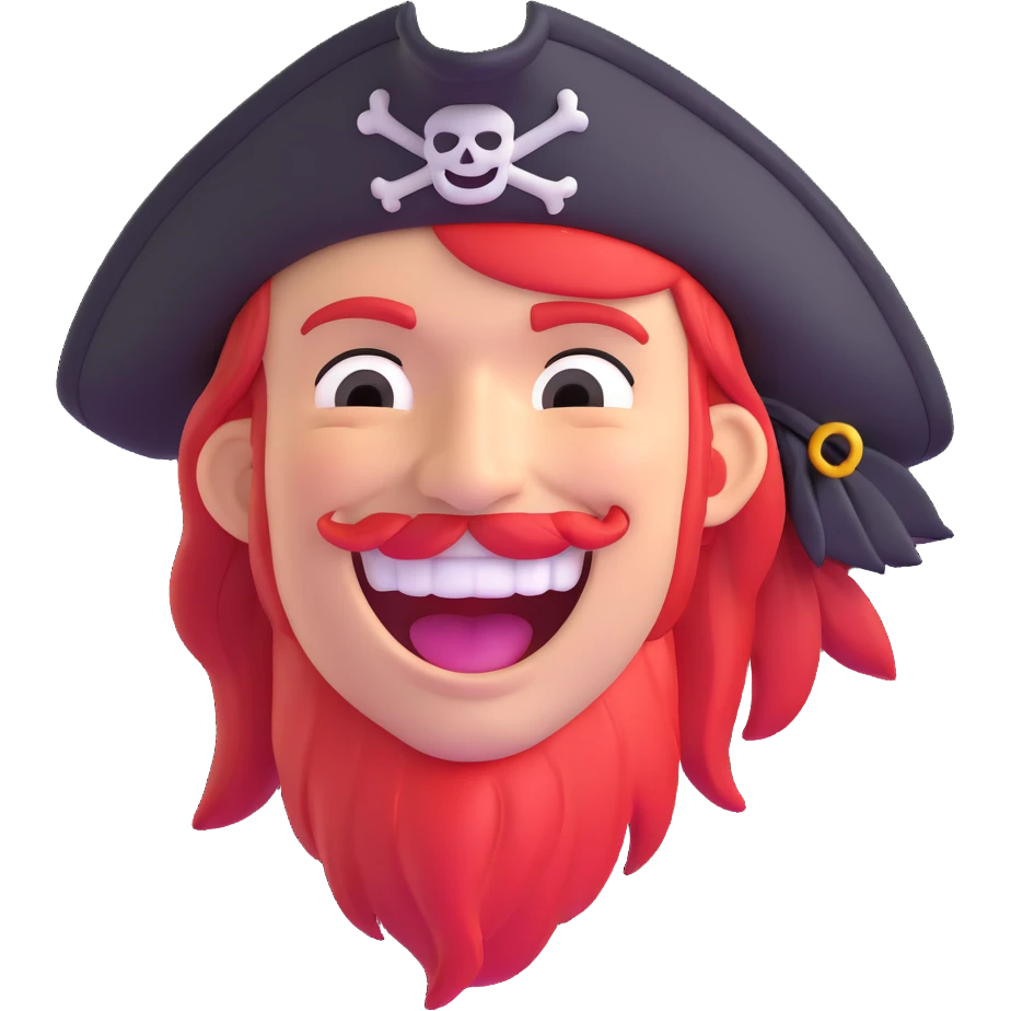 pirate laughing emoji