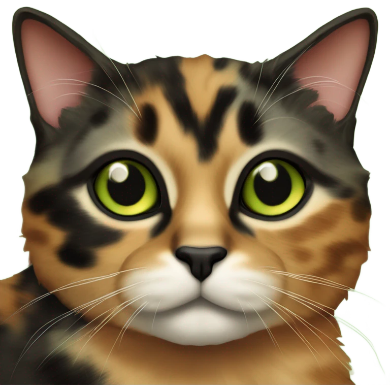 Fat tortoiseshell cat  emoji