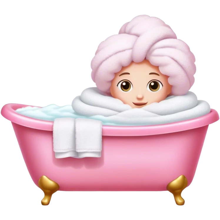 luxury pink bathtub emoji