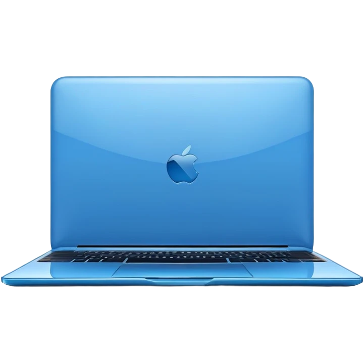 Blue laptop emoji