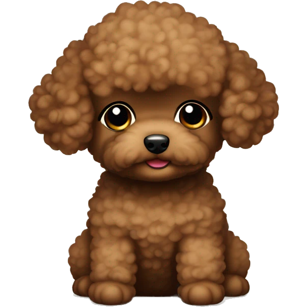 Chubby little brown baby toy poodle emoji