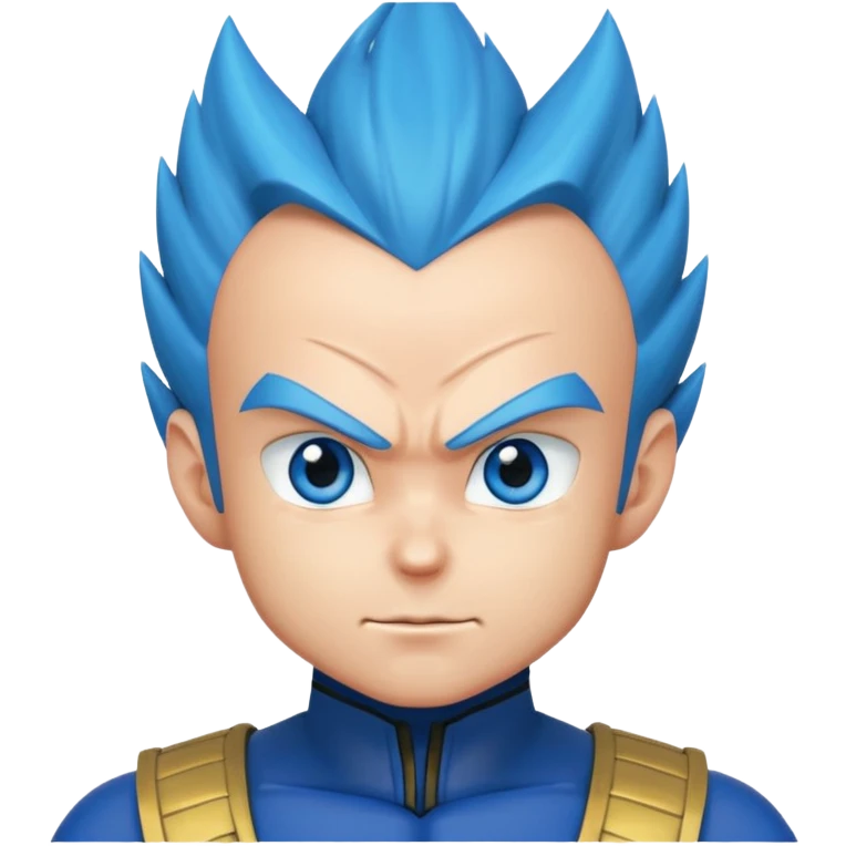 Vegeta super sayan azul con los ojos de enamorado emoji