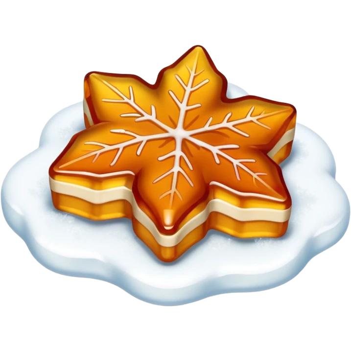 maple taffy on snow emoji